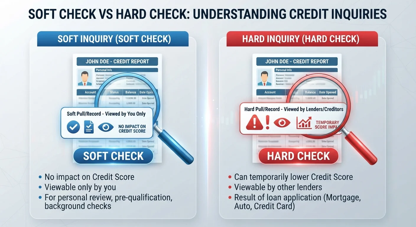 Hard Inquiries vs. Soft Inquiries on Your Credit Report