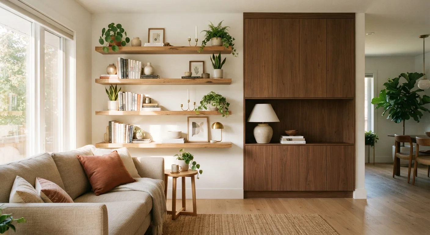Open Shelving vs. Closed Cabinets in Living Spaces