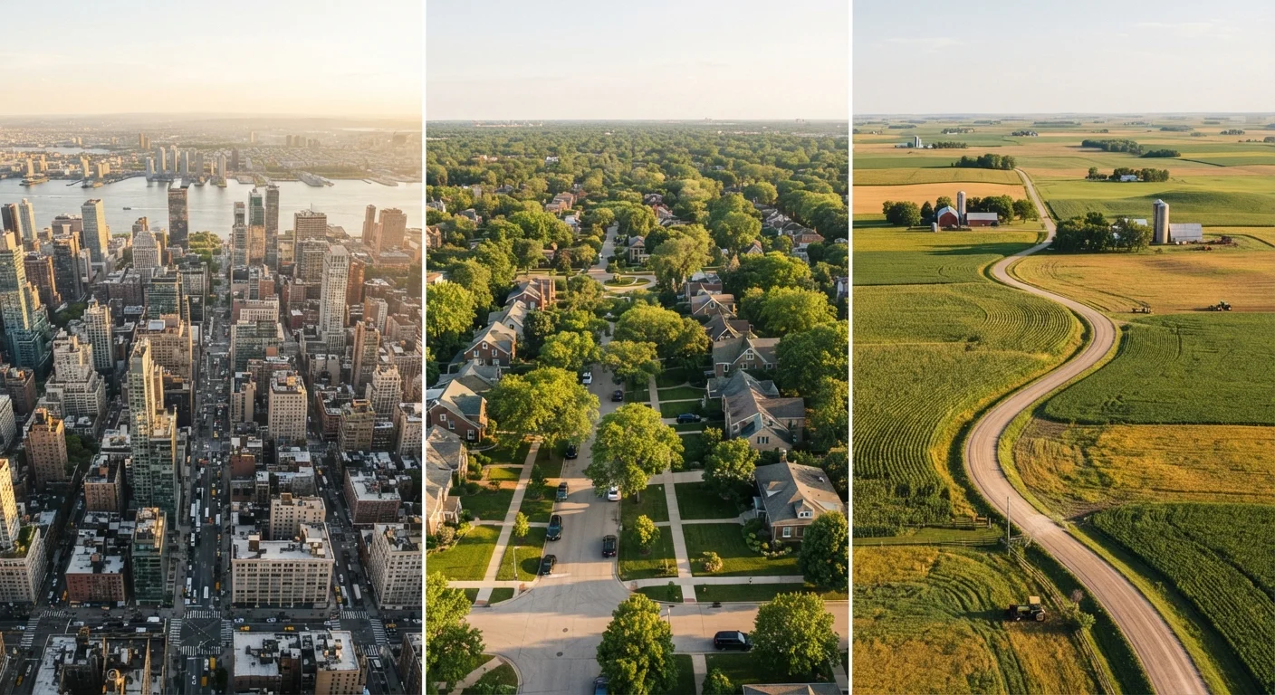 Suburban, Urban, and Rural America: How Community Looks Different Across the Map
